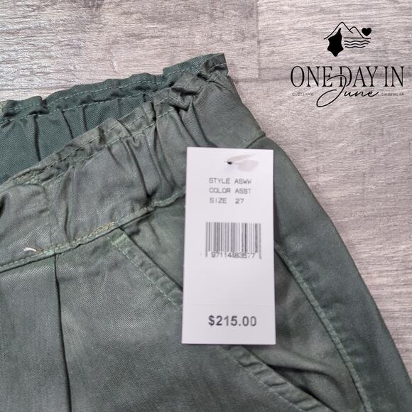 Adriano Goldschmied Pull On Coated Ankle Pants Size 27 (4) - Picture 2 of 6